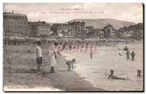 Old Postcard Saint Jean De Luz L Apres Midi On The Beach