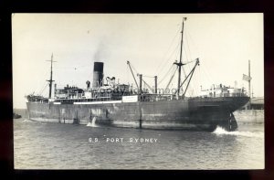 bf557 - Port Line Cargo Ship - Port Sydney , built 1914 - postcard Feilden