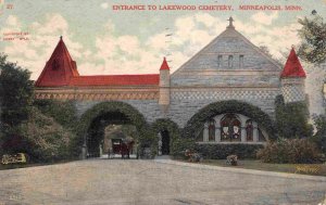 Lakewood Cemetery Entrance Minneapolis Minnesota 1908 postcard