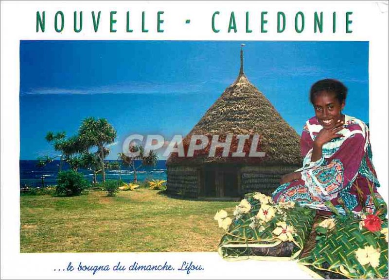 Old Postcard New Caledonia bougna Sunday lifou