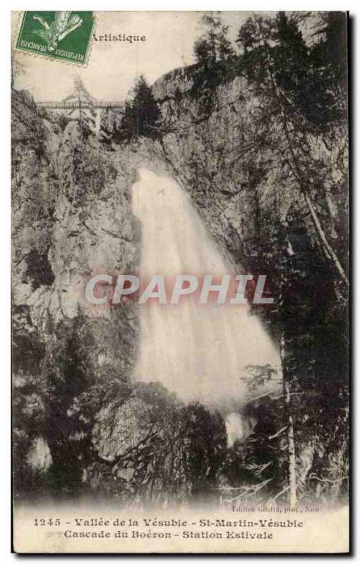 Valley of the Vesubie Old Postcard Saint Martin Vesubie Cascade Station Boér...