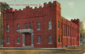 J26/ Nevada Missouri Postcard c1910 National Guard Armory Building 107