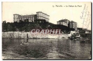 Old Postcard Marseille The Chateau du Pharo Boat