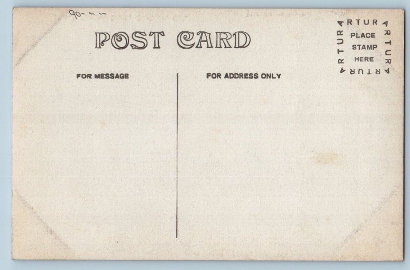 Santa Barbara California CA Postcard RPPC Photo Hotel Potter Patio Rocking Chair