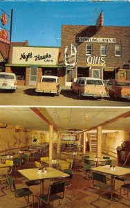 NIGHT HAWKS CAFE/RODEO ROOM Camdenton MO Bowling Alley Roadside Postcard c1950s