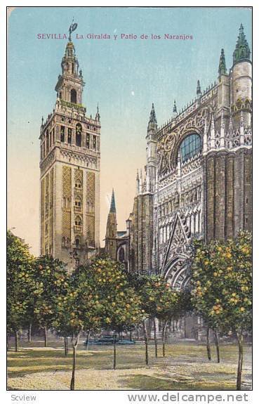 La Giralda Y Patio De Los Naranjos, Sevilla (Andalucia), Spain, 1900-1910s