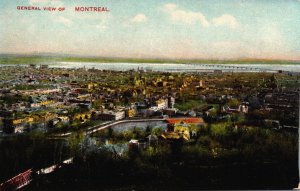 Canada Quebec Montreal General View Vintage Postcard C251