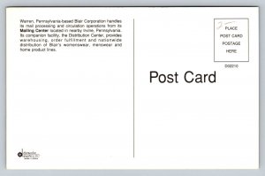 Warren  Pennsylvania  Blair Corporation   Postcard