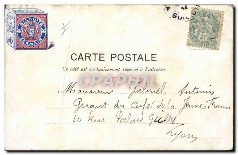 Old Postcard Fun Children Bebe Advertisement Biscuits Denain