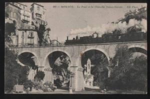 3100661 Monaco Le Pont et la Chapelle Sainte-Devote Vintage PC