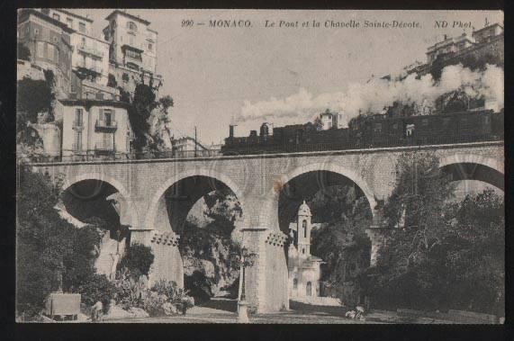 100661 Monaco Le Pont et la Chapelle Sainte-Devote Vintage PC