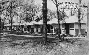 Postcard Illinois Ottawa C-1910 Row of Cottages Tent Colony 23-13392