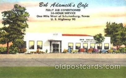 Bob Adamcik's Cafe, Schulenburg, Texas, USA Unused 