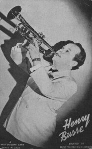 Henry Busse Jazz Big Band Musician Printed Autograph Old Postcard