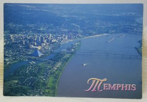 Aerial View Memphis Tennessee Vintage Postcard