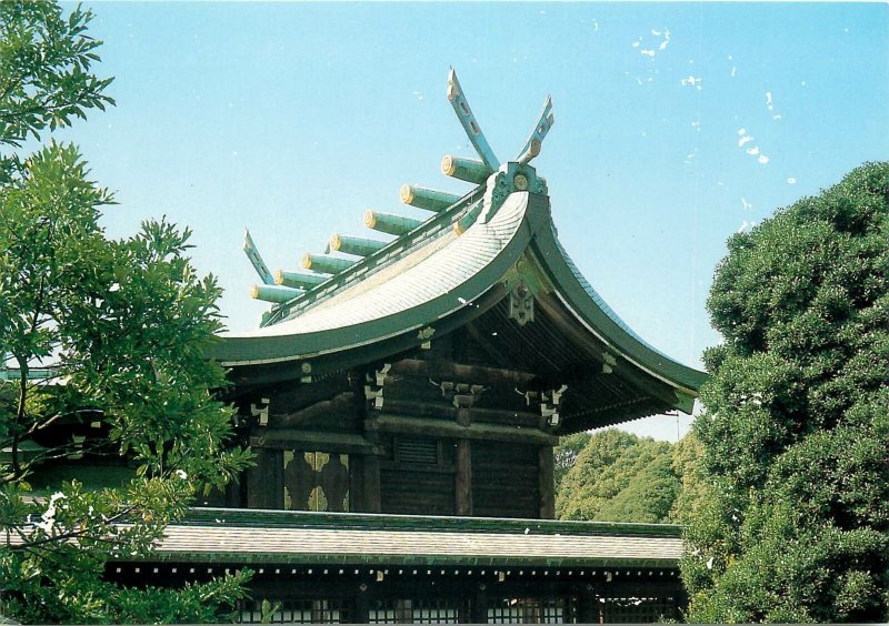 Japan the main shrine of the meji jingu postcard