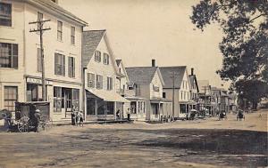 Lincoln ME Post Office Storefronts Horse & Wagons Real Photo Post Card
