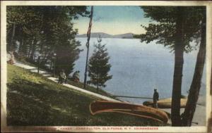 Old Forge NY Camp Fulton From Annex Adirondacks c1920 Postcard #1