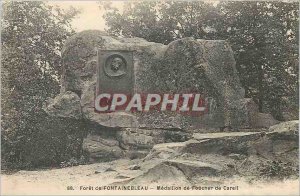 Old Postcard Forest of Fontainebleau medallion of foucher of carell