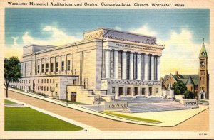 Massachusetts Worcester Memorial Auditorium and Central Congregational Church