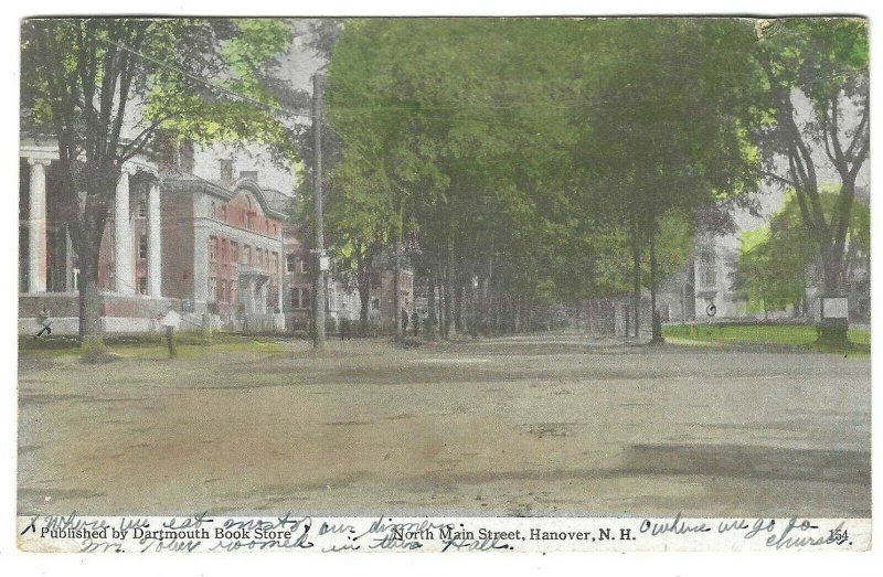 1912 posted North Main street, Hanover, New Hampshire 