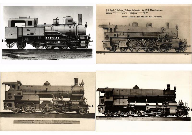 AUSTRIA, LOCOMOTIVES, TRAINS, RAILWAY, Mostly REAL PHOTO 38 VINTAGE POSTCARD 