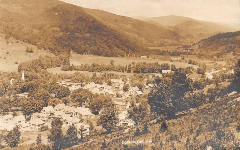 Rochester Vermont Birdseye View Of City Real Photo Antique Postcard K51065