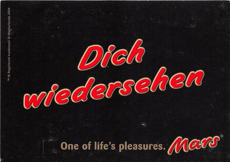 B75184  dich wiedersehen one of life s pleasueres mars advertising publicite