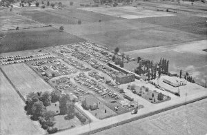 STREATOR ILLINOIS~LIGORI AUTO WRECKING-ROUTE 23-AERIAL VIEW POSTCARD