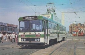 Fleetwood 641 Blackpool All New Tram Advertising At Pier Bus Photo Postcard