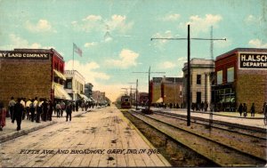Indiana Gary Fifth Avenue and Broadway In 1908