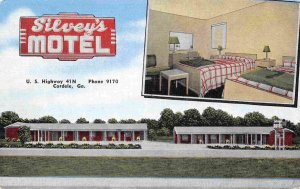 Silvey's Motel US 41N Cordele Georgia linen postcard