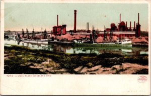 Postcard A Steel Plant in Cleveland, Ohio