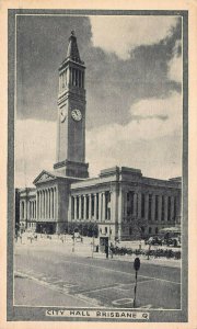 City Hall, Brisbane, Australia, early postcard, unused