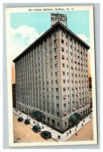 Vintage 1920's Advertising Postcard Antique Cars Hotel Buffalo in Buffalo NY