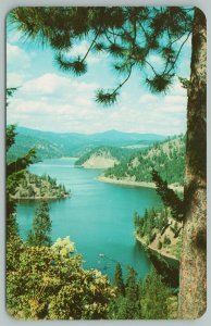 Idaho~Aerial View Of Beauty Bay~Vintage Postcard