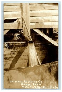 c1910 National Refining Co. Urschel Farm Kansas Oil Refinery RPPC Photo Postcard 