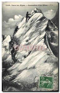 Old Postcard In The Ascent of a Serac Alps Mountaineering