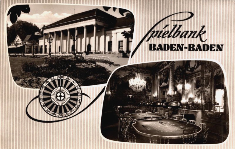 Germany Baden-Baden Spielbank Vintage RPPC C341