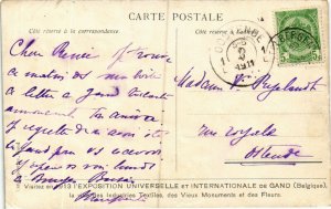 PC CPA EXPOSITION, UNIVERSELLE & INTERNATIONALE, GAND 1913, (b13805)