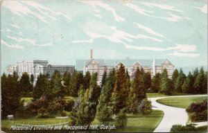 Guelph Ontario Macdonald Institute & Hall c1908 Macfarlane Postcard H21 *as is
