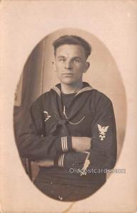 Navy Man Military Real Photo Soldier Unused 