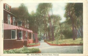 Cheyenne Canon Colorado Camp Harding White Border Postcard Used