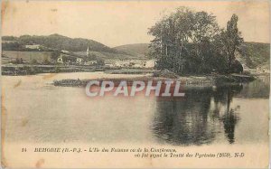 Old Postcard Behobie (B P) Isle of Pheasants or the Conference Monkey Or was ...