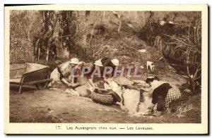 Old Postcard The Auvergne With Them The Washer Women Folklore