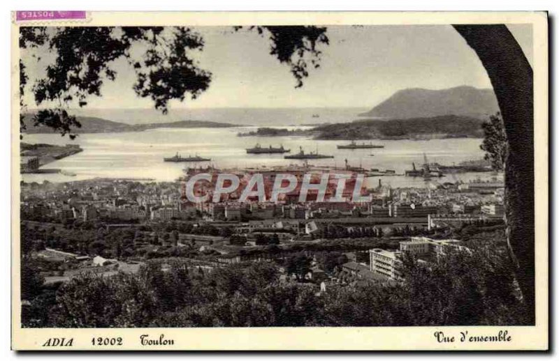 Postcard Old Adia Toulon View D & # 39Ensemble Charter