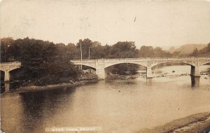 H98/ Catskill New York RPPC Postcard c1910 Upper Town Bridge River 196