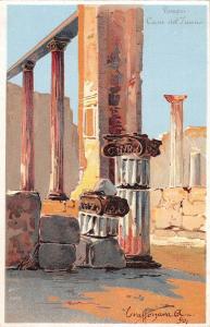 US2570 Italy Pompei Casa del Fauno Ruins v litho pompei artist signed