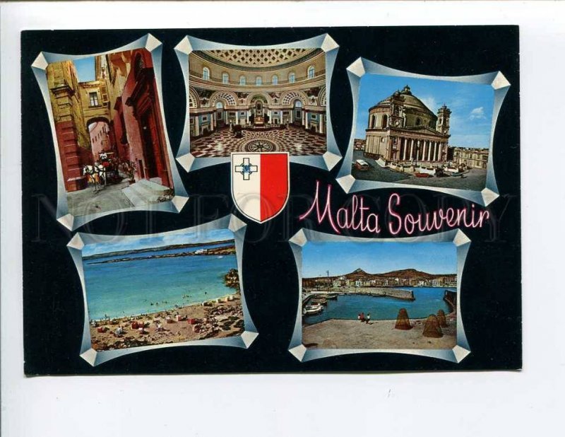 287706 MALTA Sovenir Old photo collage postcard