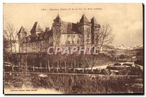 Old Postcard Pau Chateau Henry IV and the Pic du Midi D'Ossau